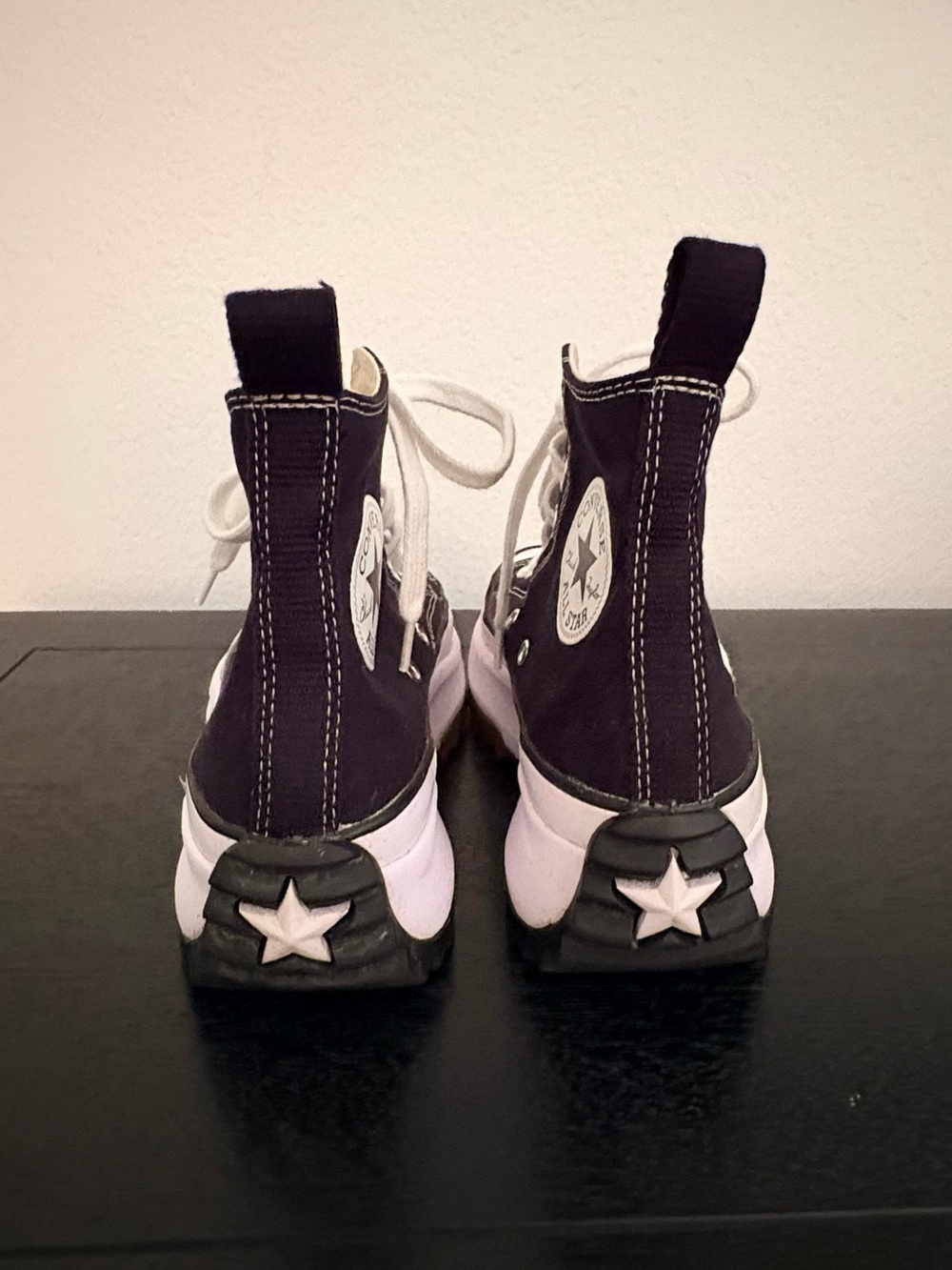 Converse Run Star Hike Black Chunky Platform High Top Sneakers Womens 6.5 - Picture 4 of 13